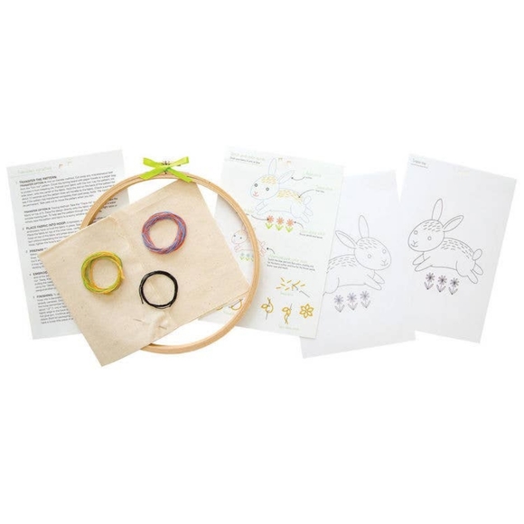 Hopping Bunny Embroidery Kit - Picture 2 of 3